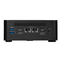 MSI - Cubi NUC AI Barebone System - Intel Core Ultra 5 125H - No Memory - No Storage - No Operati... - Back View