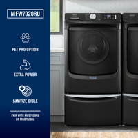 Maytag - 5.0 Cu. Ft. High-Efficiency Smart Front Load Washer with Steam and Pet Pro System - Volc... - Back View