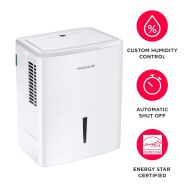 Frigidaire - 4500 Sq Ft 50 Pint Dehumidifier - White - Back View