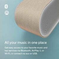 Denon - HOME 600 Wireless Smart Speaker - Charcoal - Back View