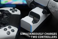 NEXT - Dual Controller Charging Station for Playstation 5 - White - Back View