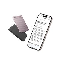 PLAUD - Note Smart AI Voice/Audio Recorder - Starlight - Back View