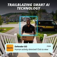 Defender - GO 2K AI POWERED Plug-in Power Indoor/Outdoor Home Security, Baby & Pet Camera - 2 Pac... - Back View