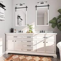 LOVMOR - Rectangle Framed Wall Bathroom Vanity Mirror Accent Mirror - 24