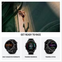 Garmin - Forerunner 570 GPS Smartwatch 47 mm Aluminum - Slate Gray Aluminum - (2025) - Back View