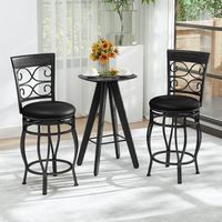 Costway Set of 4 Vintage Metal Swivel Bar Stools 26