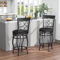 Costway Set of 2 Vintage Metal Swivel Bar Stools 26