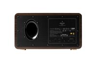 Edifier - S300 Tabletop Wireless Speaker (Each) - Black Walnut - Back View