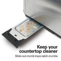 Hamilton Beach - 4-Slice Extra Wide-Slot Toaster - Stainless Steel - Back View