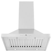ZLINE - 24 inches - Externally Vented & Convertible - Wall Range Hood - Silver - Back View
