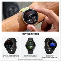 Garmin - Venu 4 GPS Smartwatch 41 mm Fiber-reinforced polymer - Slate - (2025) - Back View