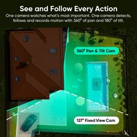 Wyze - Duo Cam Pan, 2K Wired Dual Pan/Tilt Camera with Spotlight, Indoor/Outdoor, Motion-Tracking... - Back View