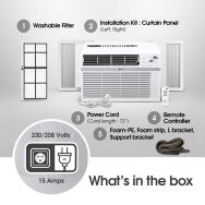 LG - 18,000 BTU 230V Window Air Conditioner - White - Back View