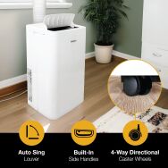 Whirlpool - 700 Sq. Ft 14,000 BTU ASHRAE (10,000 BTU SACC) Portable Air Conditioner with 10,000 B... - Back View