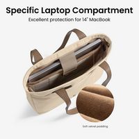 tomtoc Laptop Tote Bag for Women, Laptop Work Shoulder Bag with Device Compartment fits up to 14 ... - Back View