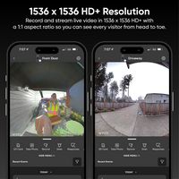 Wyze - Battery Video Doorbell - Black - Back View