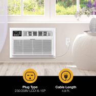 Whirlpool - 12,000 BTU 230V Through the Wall Air Conditioner - White - Back View