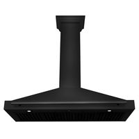 ZLINE - 48 inches - Convertible & Externally Vented - Wall Range Hood - Black stainless steel - Back View