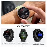 Garmin - Venu 4 GPS Smartwatch 45 mm Fiber-reinforced polymer - Slate - (2025) - Back View