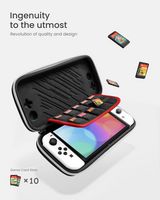 tomtoc - FancyCase-G05 Slim Case for Nintendo Switch - OLED Model, Nintendo Switch, EVA hard shel... - Back View