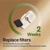 PETLIBRO - Dockstream RFID Smart Fountain Replacement Filters(8 Pack) - White - Back View