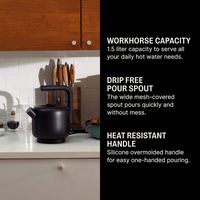 Fellow - Clyde Electric Kettle 1.5L - Matte Black - Back View