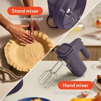 Bella - 3.5-qt. Hand & Stand Mixer - Plum - Back View