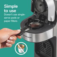 Hamilton Beach - The Scoop Single-Serve Coffee Maker with Removable Reservoir - Black - Back View