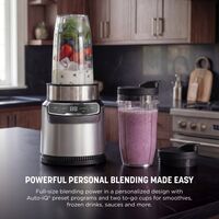 Ninja - Nutri-Blender Pro Personal Blender with Auto-iQ - Cloud Silver - Back View