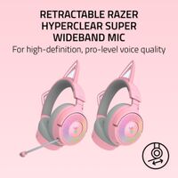Razer - Kraken Kitty V3 Pro Bluetooth Wireless Over-the-Ear Gaming Headset for PC, Mac, PlayStati... - Back View