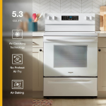Whirlpool - 5.3 Cu. Ft. Freestanding Electric Range with Air Cooking Technology, No Preheat Air F... - Back View
