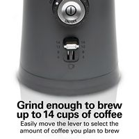Hamilton Beach - Custom Grind Coffee Grinder - Gray - Back View