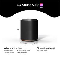 LG - Sound Suite M7 Wireless Spatial Speaker with Wi-Fi and Dolby Atmos - Black - Back View