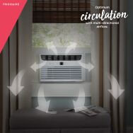 Frigidaire - 115V 6,000 BTU 250 Sq. Ft. Smart Window Air Conditioner with Remote - White - Back View