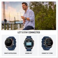 Garmin - quatix 8 AMOLED Marine GPS Smartwatch 47mm Fiber-reinforced polymer - Titanium - (2025) - Back View
