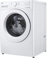 LG - 4.5 Cu. Ft. High-Efficiency Stackable Smart Front Load Washer with AI Wash and ColdWash Tech... - Back View