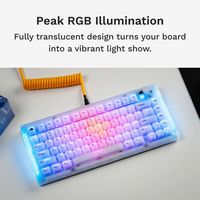 Glorious - Polychroma Translucent Universal RGB Keycaps for 100% 85% 80% TKL 60% Compact 75% Mech... - Back View