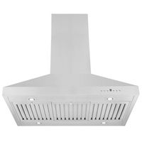 ZLINE - 30 inches - Externally Vented - Island Range Hood - Stainless steel - Back View