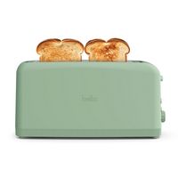 Bella - Fits-anywhere Kitchenware: 4-Slice Slim Toaster with Long Wide Slots - Seaglass - Back View