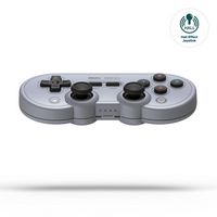 8BitDo - SN30 Pro Wireless Controller with Hall Effect Joysticks - Gray - Back View