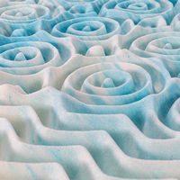 Bestier - 3 Inch 5-Zone Memory Foam Mattress Topper, Gel Infused Foam Mattress Topper for Pressur... - Back View