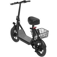 HiBoy - U2 Electric Scooter with Seat w/  25 mi Max Operating Range & 20 mph Max Speed - Black - Back View