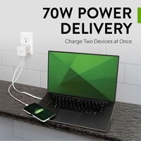 ReTrak - 70W USB-C Wall Charger - White - Back View