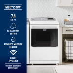 Maytag - 7.4 Cu. Ft. Smart Gas Dryer with Steam and Extra Power Button - White - Back View