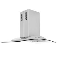 ZLINE - 30 inches - Externally Vented - Island Range Hood - Stainless steel - Back View