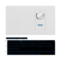 Insignia™ - 3.5 Cu. Ft. Garage-Ready Chest Freezer - White - Back View