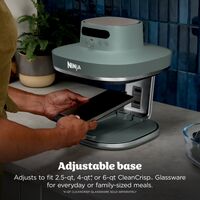 Ninja - Crispi Pro 6-in-1 Countertop Glass Air Fryer - Ash Gray - Back View