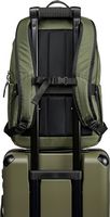The Ridge Wallet - Commuter Backpack - Matte Olive - Green - Back View