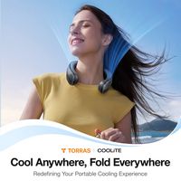 TORRAS - COOLiTE Portable Foldable Neck Fan - Space Black - Back View