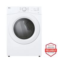 LG - 7.4 Cu. Ft. Ultra Large Stackable Smart Gas Dryer with AI Sensor Dry and LoDecibel Quiet Ope... - Back View